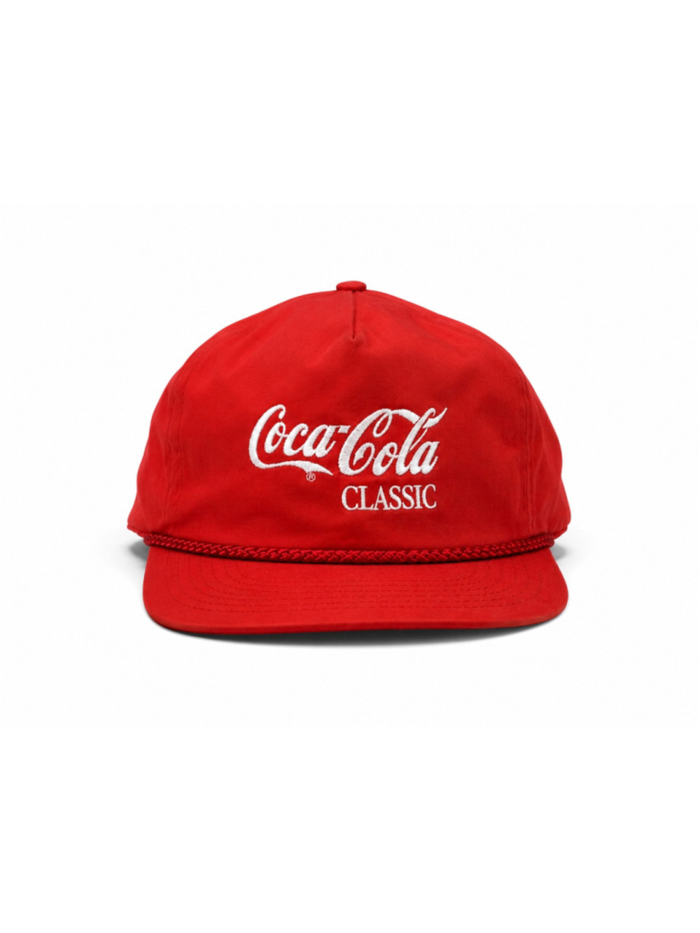 Vintage 80/90s Coca Cola Classic Red/White Rope Dad Hat Adjustable Strapback Cap